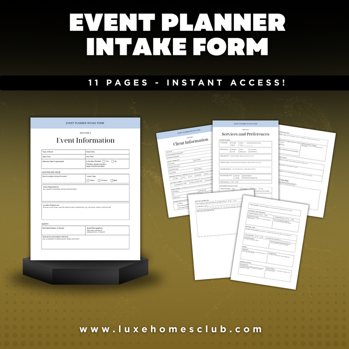 Luxury Event and Hospitality Management Portfolio: Your Complete Command Center for Flawless Events
