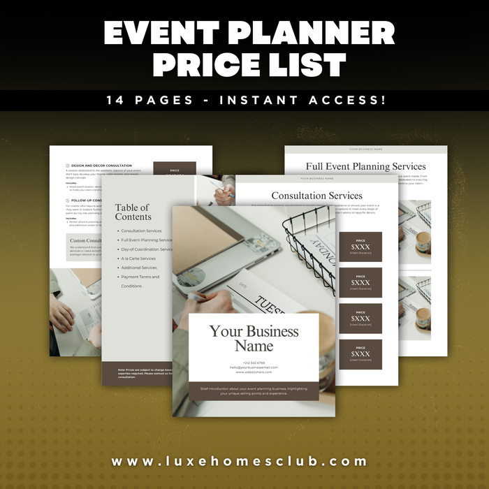 Luxury Event and Hospitality Management Portfolio: Your Complete Command Center for Flawless Events